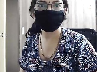 Indian mother strips on webcam